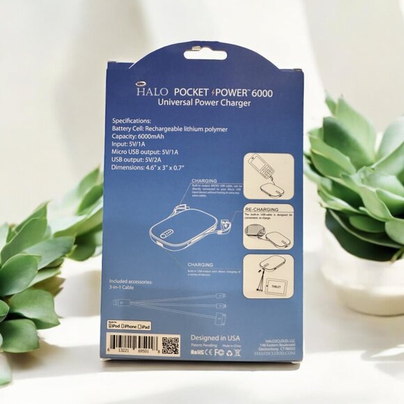 HALO POCKET POWER 6000 Universal Power Charger - Picture 2 of 3